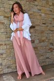 Arbi Gingham Palazzo Pant Indian Red